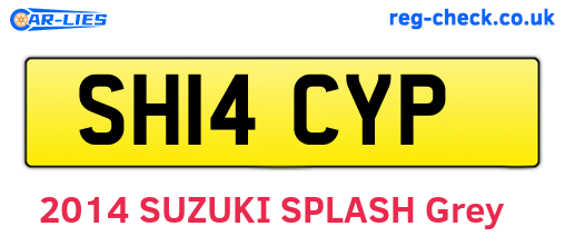 SH14CYP are the vehicle registration plates.