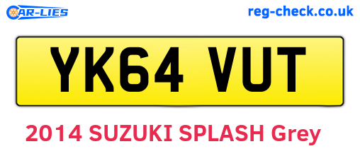 YK64VUT are the vehicle registration plates.