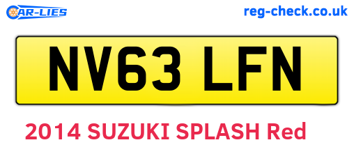 NV63LFN are the vehicle registration plates.