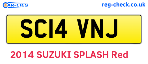 SC14VNJ are the vehicle registration plates.