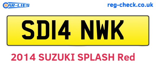 SD14NWK are the vehicle registration plates.