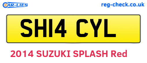 SH14CYL are the vehicle registration plates.