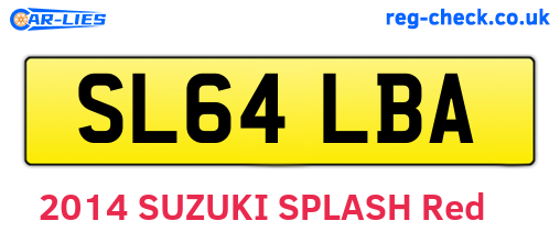 SL64LBA are the vehicle registration plates.
