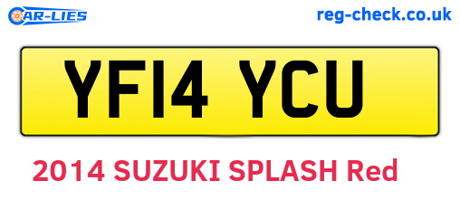 YF14YCU are the vehicle registration plates.