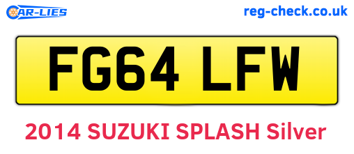 FG64LFW are the vehicle registration plates.