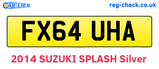 FX64UHA are the vehicle registration plates.