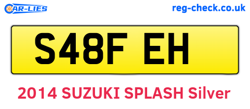 S48FEH are the vehicle registration plates.
