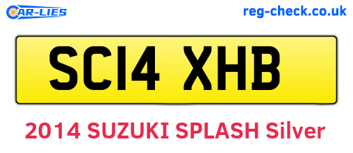 SC14XHB are the vehicle registration plates.