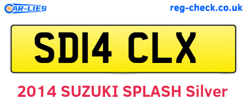 SD14CLX are the vehicle registration plates.