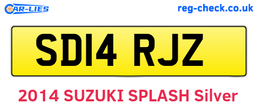 SD14RJZ are the vehicle registration plates.