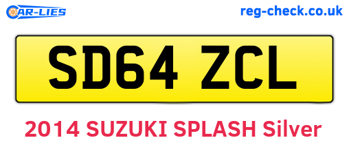 SD64ZCL are the vehicle registration plates.