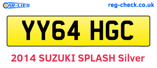 YY64HGC are the vehicle registration plates.