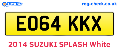 EO64KKX are the vehicle registration plates.