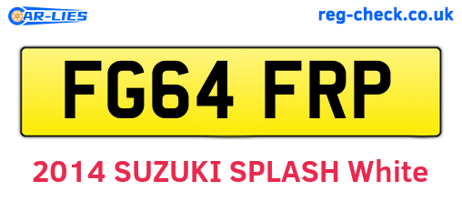 FG64FRP are the vehicle registration plates.