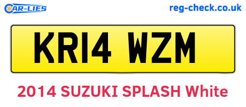 KR14WZM are the vehicle registration plates.