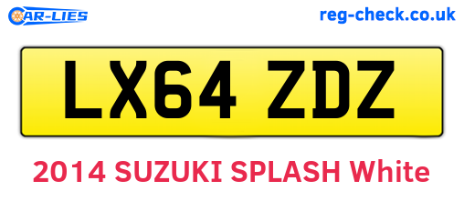 LX64ZDZ are the vehicle registration plates.