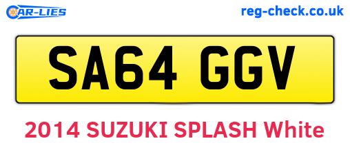SA64GGV are the vehicle registration plates.