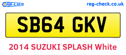 SB64GKV are the vehicle registration plates.