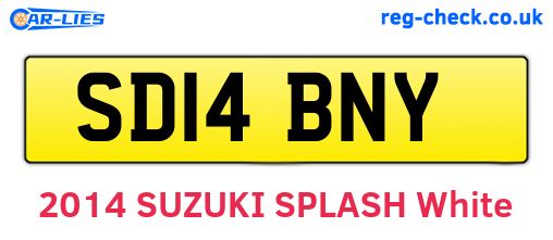SD14BNY are the vehicle registration plates.