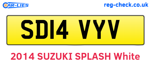 SD14VYV are the vehicle registration plates.
