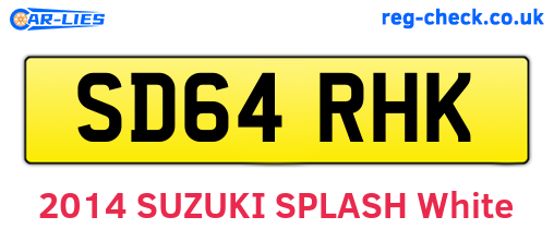 SD64RHK are the vehicle registration plates.