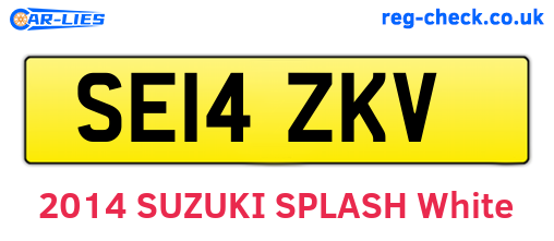 SE14ZKV are the vehicle registration plates.
