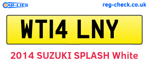 WT14LNY are the vehicle registration plates.