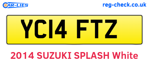 YC14FTZ are the vehicle registration plates.