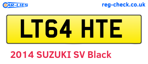 LT64HTE are the vehicle registration plates.