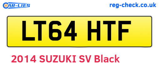 LT64HTF are the vehicle registration plates.
