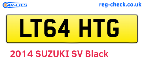 LT64HTG are the vehicle registration plates.