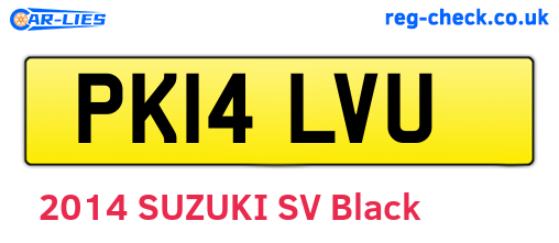 PK14LVU are the vehicle registration plates.