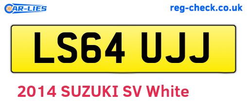 LS64UJJ are the vehicle registration plates.