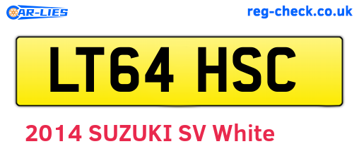 LT64HSC are the vehicle registration plates.