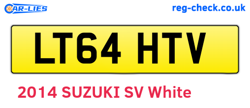 LT64HTV are the vehicle registration plates.
