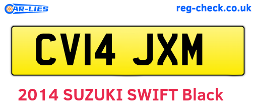 CV14JXM are the vehicle registration plates.