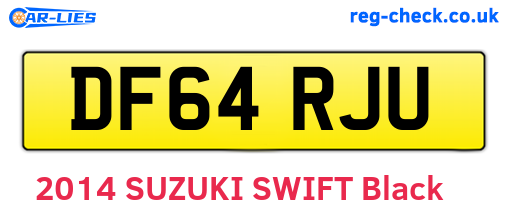 DF64RJU are the vehicle registration plates.