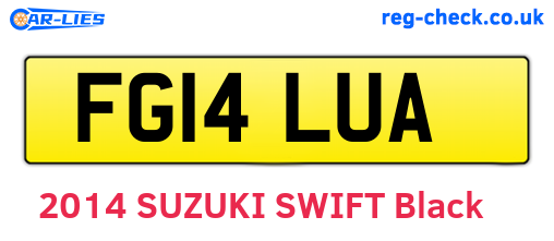 FG14LUA are the vehicle registration plates.