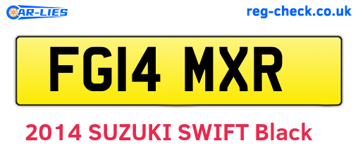 FG14MXR are the vehicle registration plates.