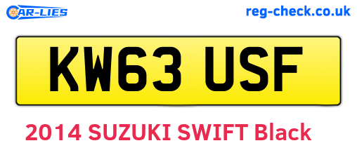 KW63USF are the vehicle registration plates.