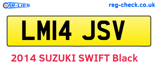 LM14JSV are the vehicle registration plates.