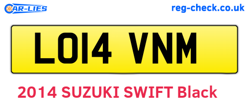 LO14VNM are the vehicle registration plates.