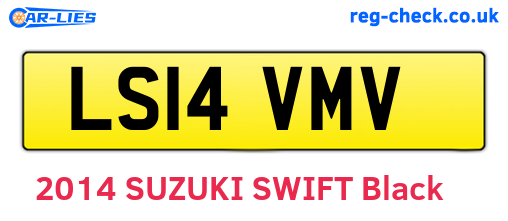 LS14VMV are the vehicle registration plates.