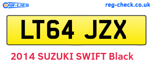 LT64JZX are the vehicle registration plates.