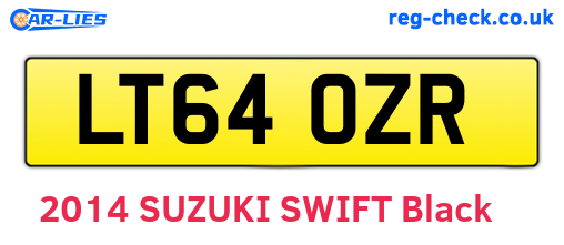 LT64OZR are the vehicle registration plates.