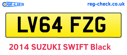 LV64FZG are the vehicle registration plates.