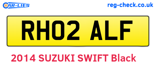 RH02ALF are the vehicle registration plates.