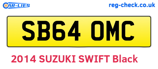 SB64OMC are the vehicle registration plates.