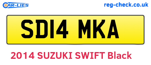 SD14MKA are the vehicle registration plates.
