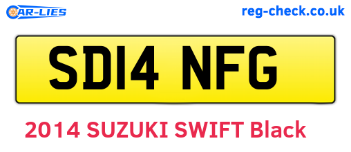 SD14NFG are the vehicle registration plates.